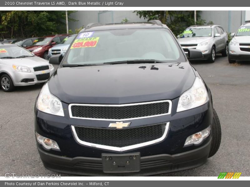 Dark Blue Metallic / Light Gray 2010 Chevrolet Traverse LS AWD