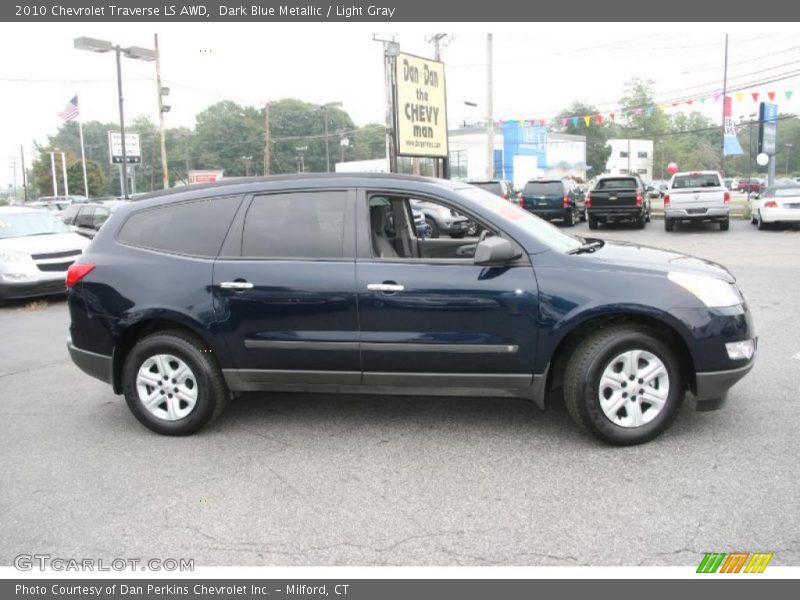Dark Blue Metallic / Light Gray 2010 Chevrolet Traverse LS AWD