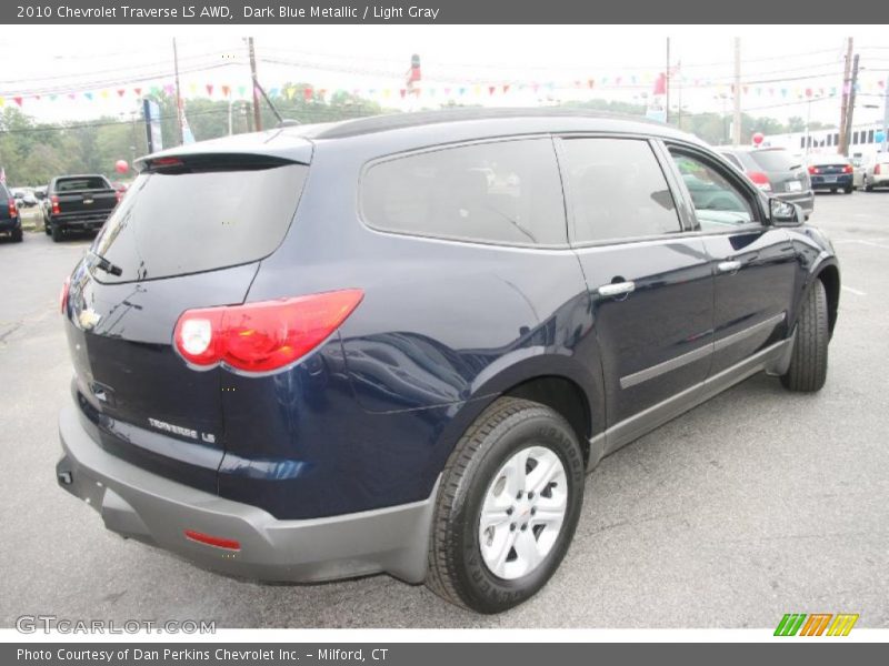 Dark Blue Metallic / Light Gray 2010 Chevrolet Traverse LS AWD