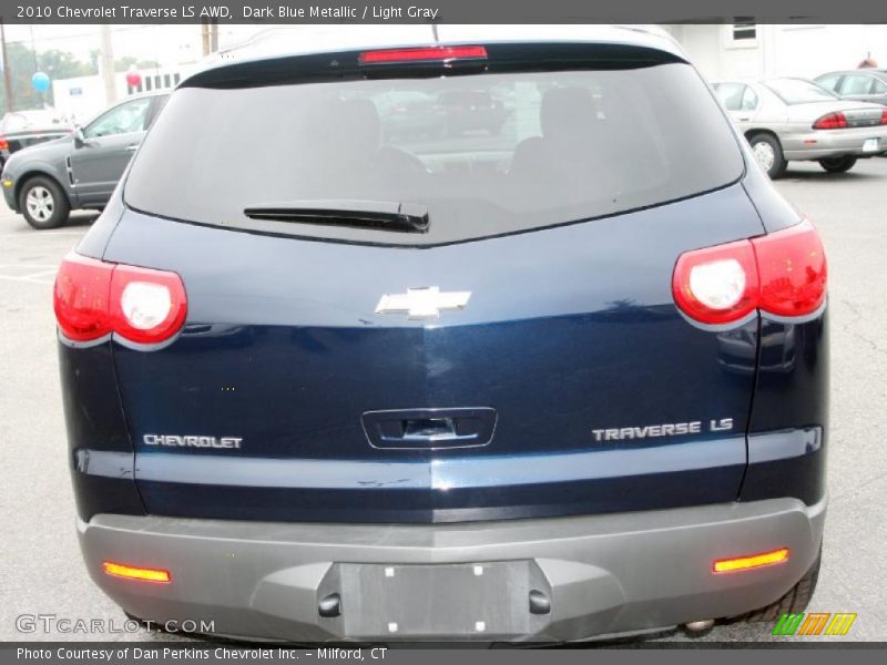Dark Blue Metallic / Light Gray 2010 Chevrolet Traverse LS AWD