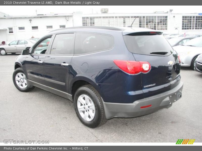 Dark Blue Metallic / Light Gray 2010 Chevrolet Traverse LS AWD