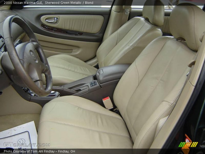 Sherwood Green Metallic / Blond 2000 Nissan Maxima GLE