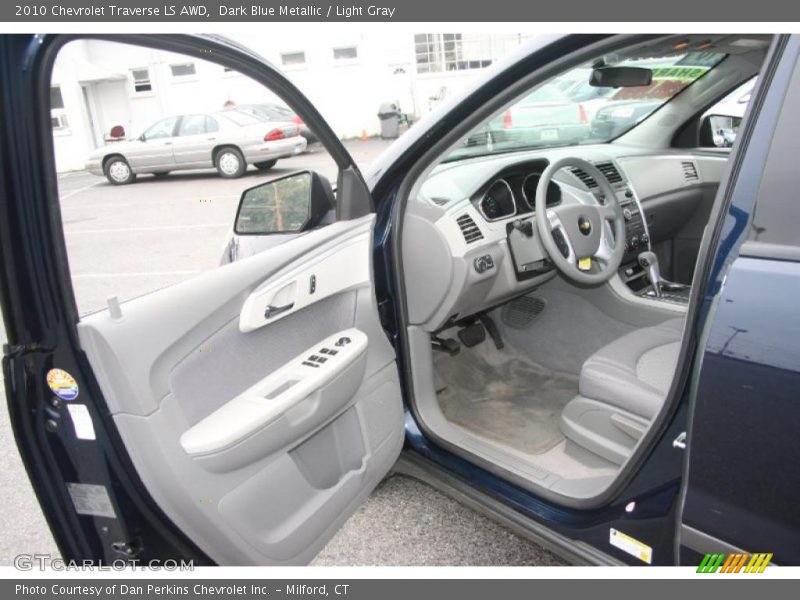 Dark Blue Metallic / Light Gray 2010 Chevrolet Traverse LS AWD