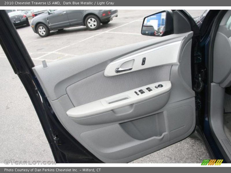 Dark Blue Metallic / Light Gray 2010 Chevrolet Traverse LS AWD