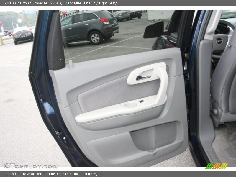 Dark Blue Metallic / Light Gray 2010 Chevrolet Traverse LS AWD