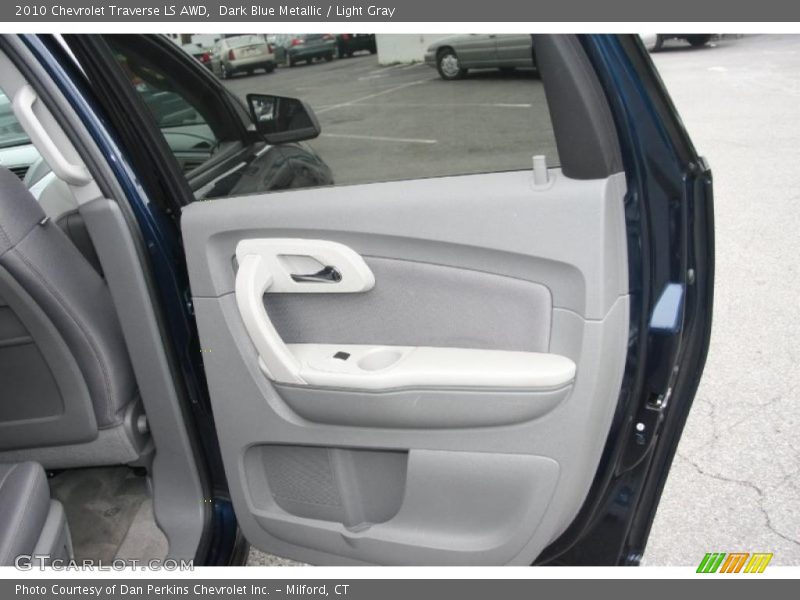 Dark Blue Metallic / Light Gray 2010 Chevrolet Traverse LS AWD