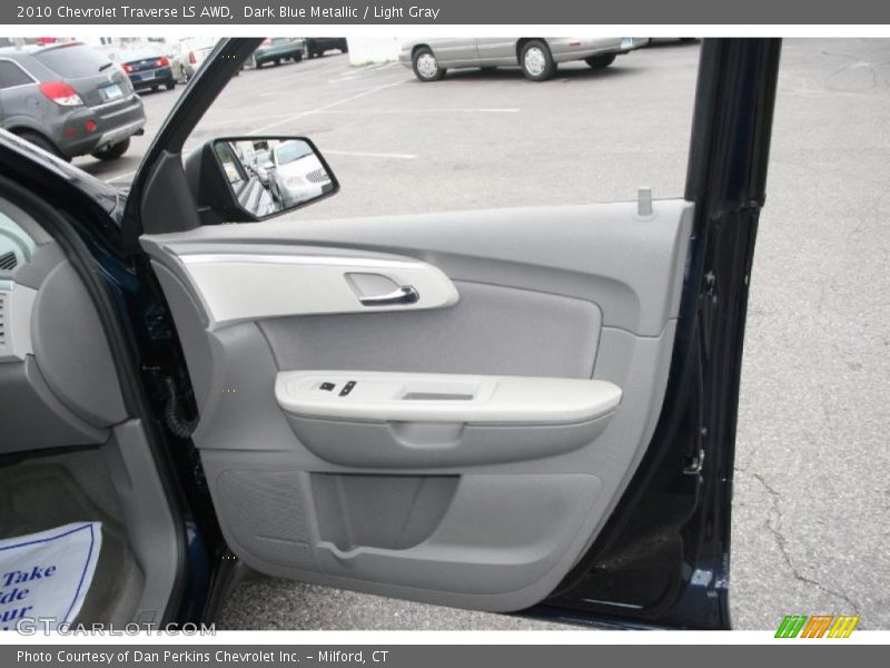 Dark Blue Metallic / Light Gray 2010 Chevrolet Traverse LS AWD