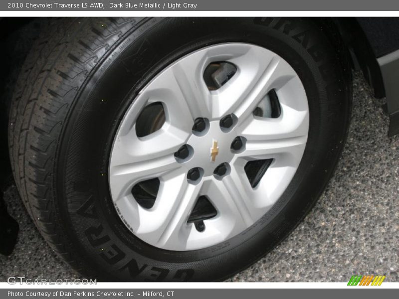 Dark Blue Metallic / Light Gray 2010 Chevrolet Traverse LS AWD