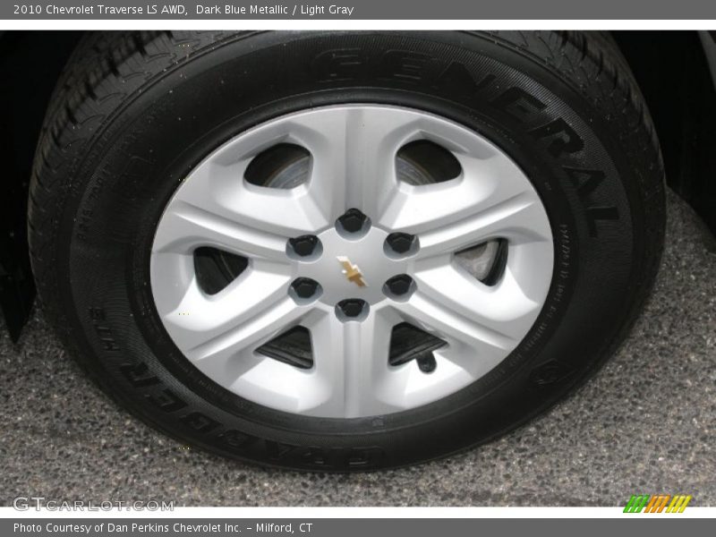 Dark Blue Metallic / Light Gray 2010 Chevrolet Traverse LS AWD
