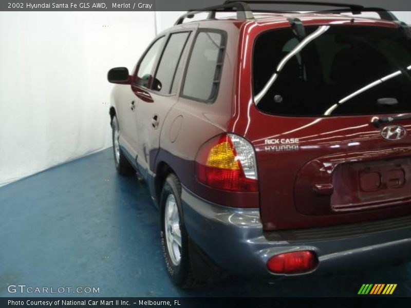 Merlot / Gray 2002 Hyundai Santa Fe GLS AWD