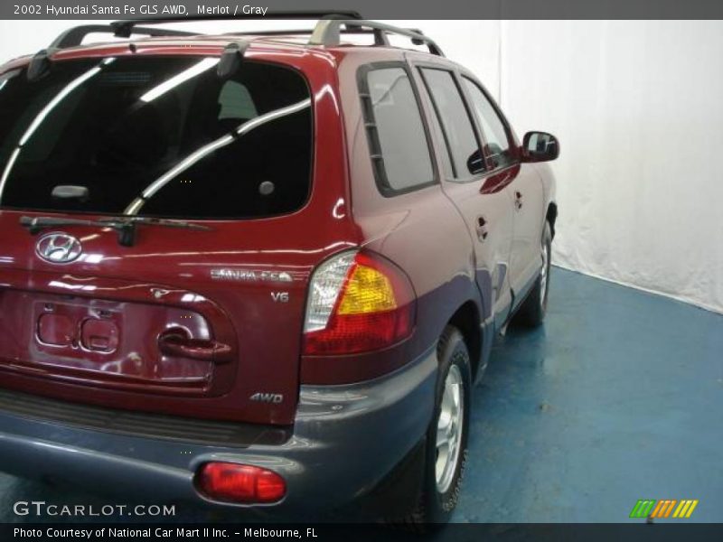 Merlot / Gray 2002 Hyundai Santa Fe GLS AWD
