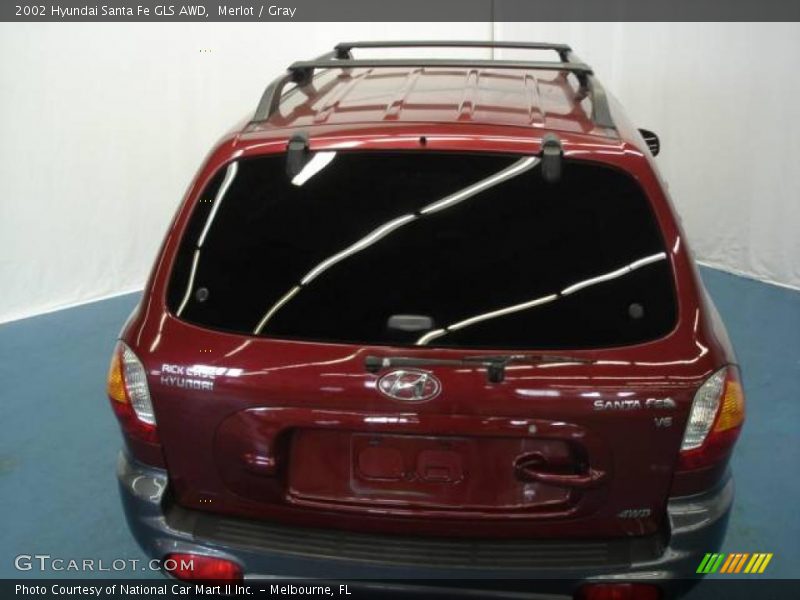 Merlot / Gray 2002 Hyundai Santa Fe GLS AWD