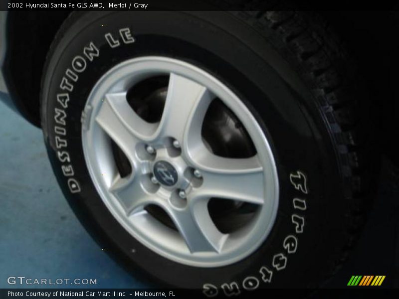 Merlot / Gray 2002 Hyundai Santa Fe GLS AWD