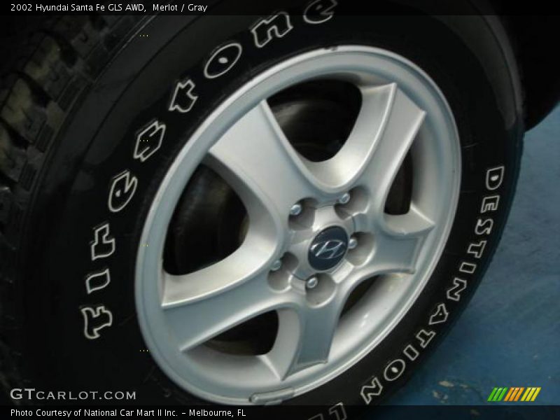 Merlot / Gray 2002 Hyundai Santa Fe GLS AWD