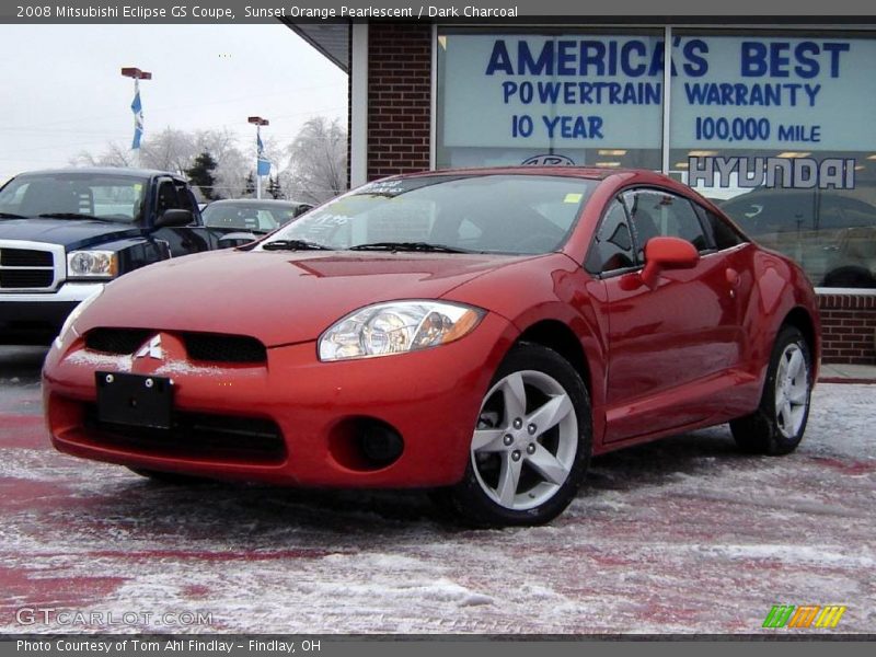 Sunset Orange Pearlescent / Dark Charcoal 2008 Mitsubishi Eclipse GS Coupe