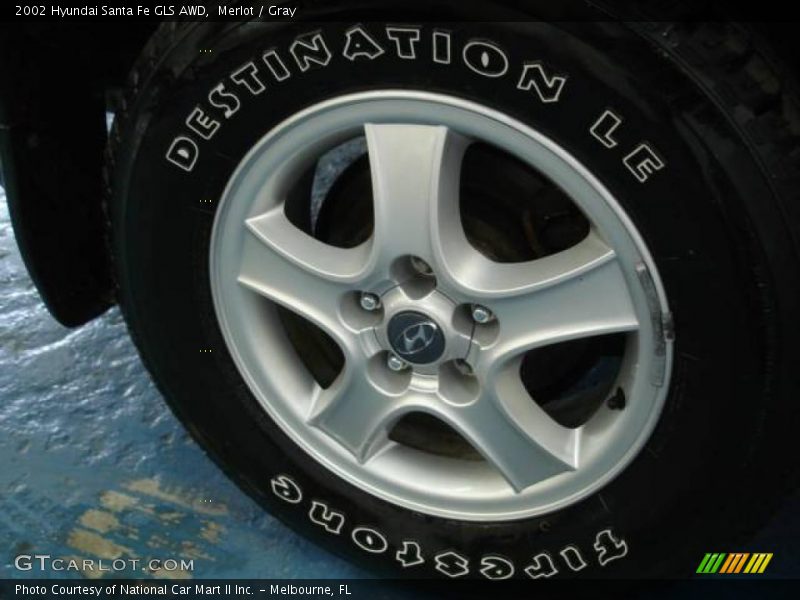 Merlot / Gray 2002 Hyundai Santa Fe GLS AWD