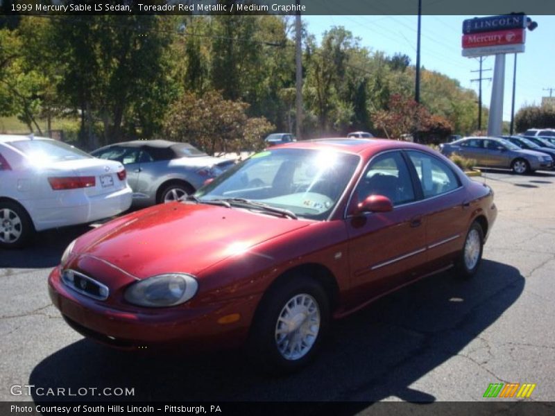 Toreador Red Metallic / Medium Graphite 1999 Mercury Sable LS Sedan