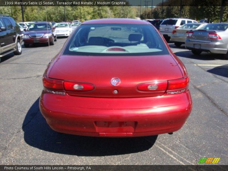 Toreador Red Metallic / Medium Graphite 1999 Mercury Sable LS Sedan