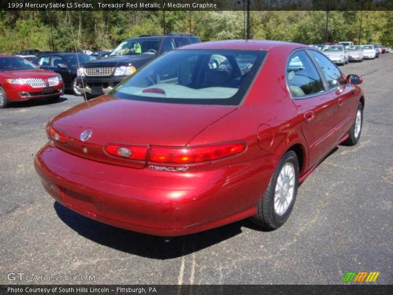 Toreador Red Metallic / Medium Graphite 1999 Mercury Sable LS Sedan
