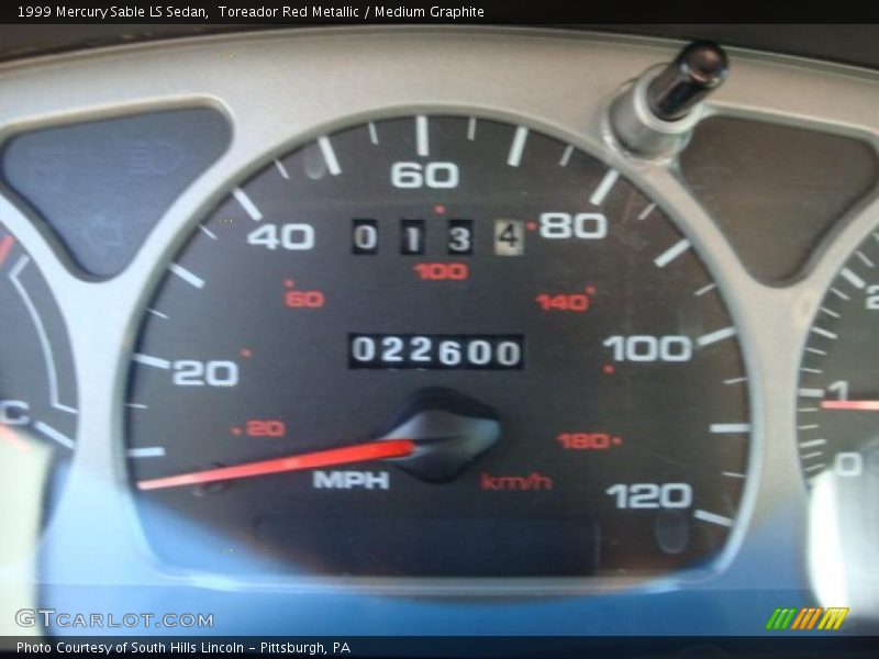 Toreador Red Metallic / Medium Graphite 1999 Mercury Sable LS Sedan