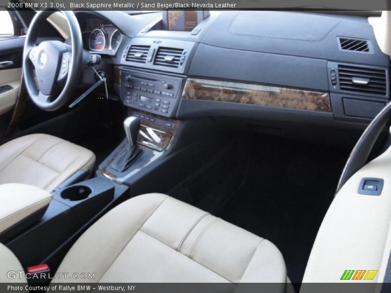 Black Sapphire Metallic / Sand Beige/Black Nevada Leather 2008 BMW X3 3.0si