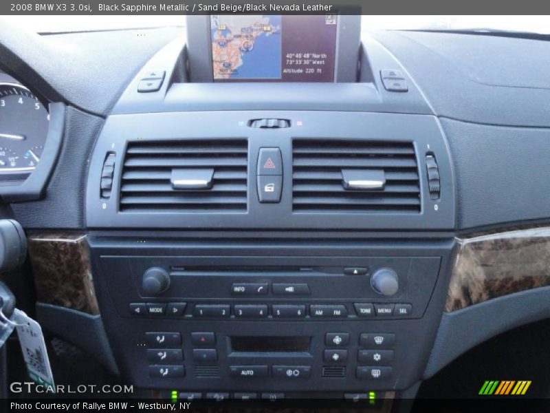 Black Sapphire Metallic / Sand Beige/Black Nevada Leather 2008 BMW X3 3.0si