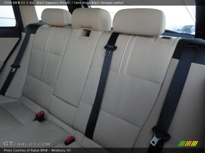 Black Sapphire Metallic / Sand Beige/Black Nevada Leather 2008 BMW X3 3.0si