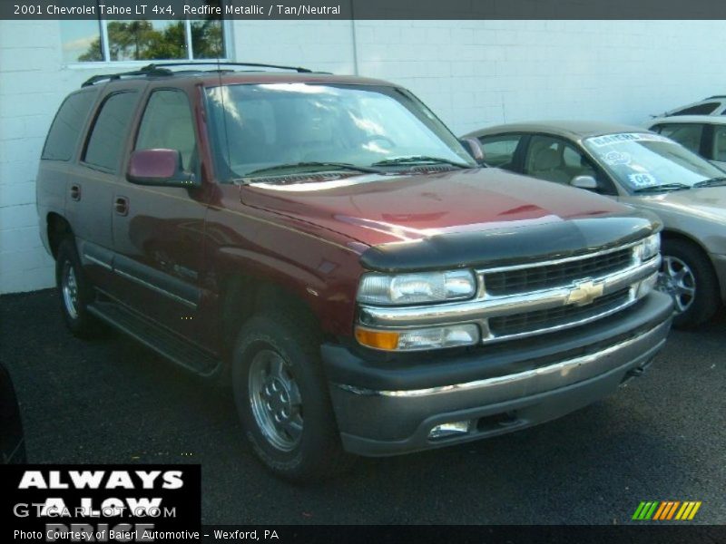 Redfire Metallic / Tan/Neutral 2001 Chevrolet Tahoe LT 4x4