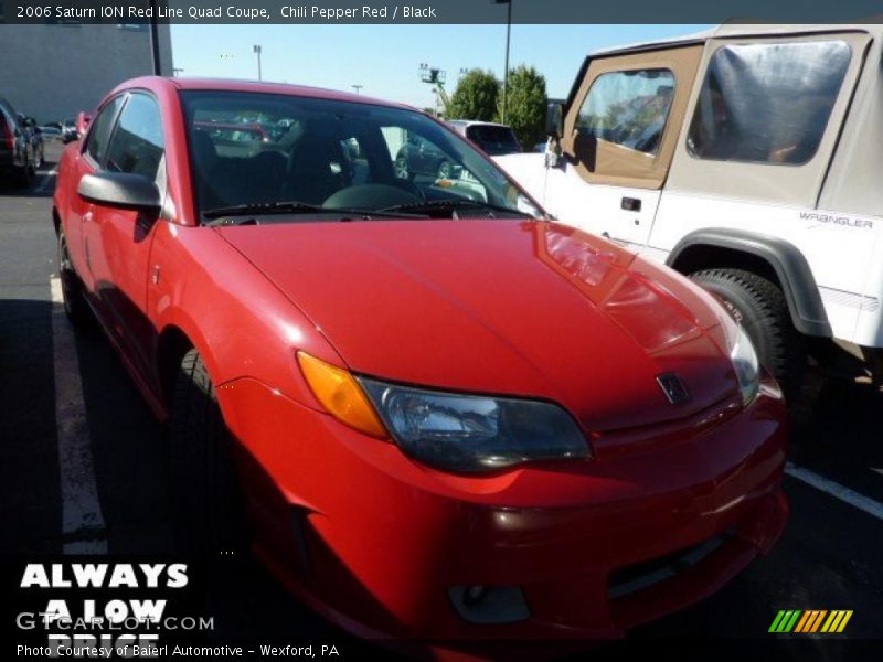 Chili Pepper Red / Black 2006 Saturn ION Red Line Quad Coupe