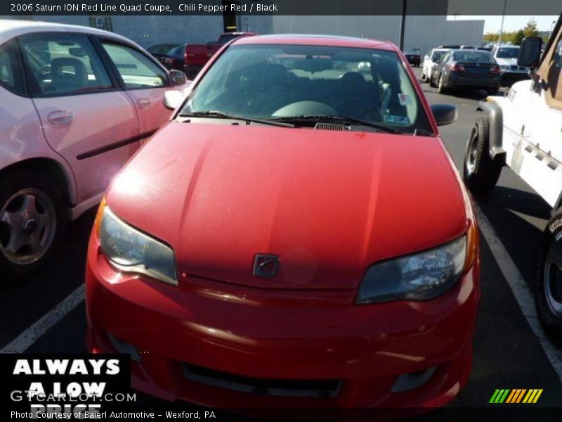 Chili Pepper Red / Black 2006 Saturn ION Red Line Quad Coupe