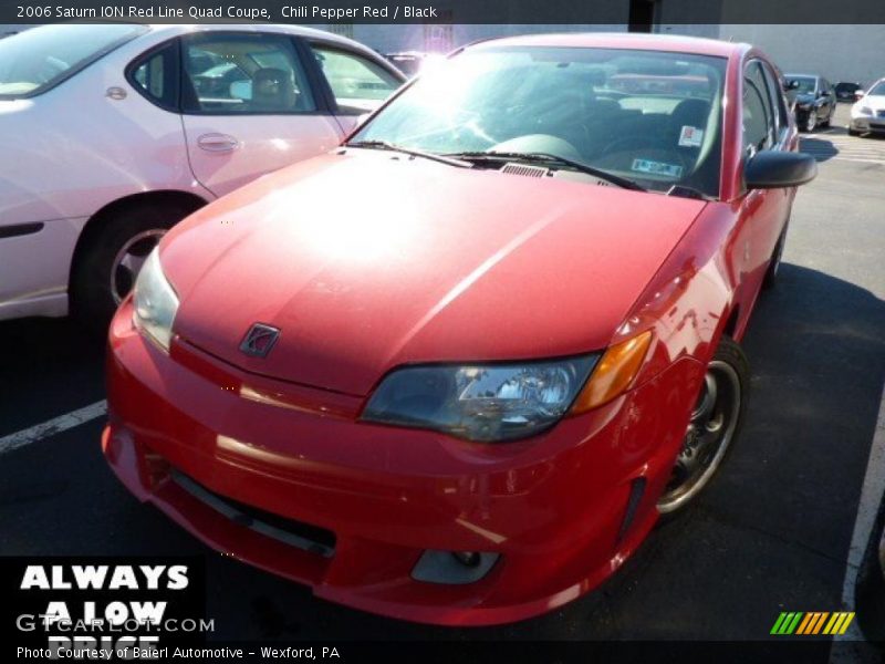 Chili Pepper Red / Black 2006 Saturn ION Red Line Quad Coupe