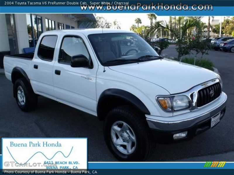 Super White / Charcoal 2004 Toyota Tacoma V6 PreRunner Double Cab