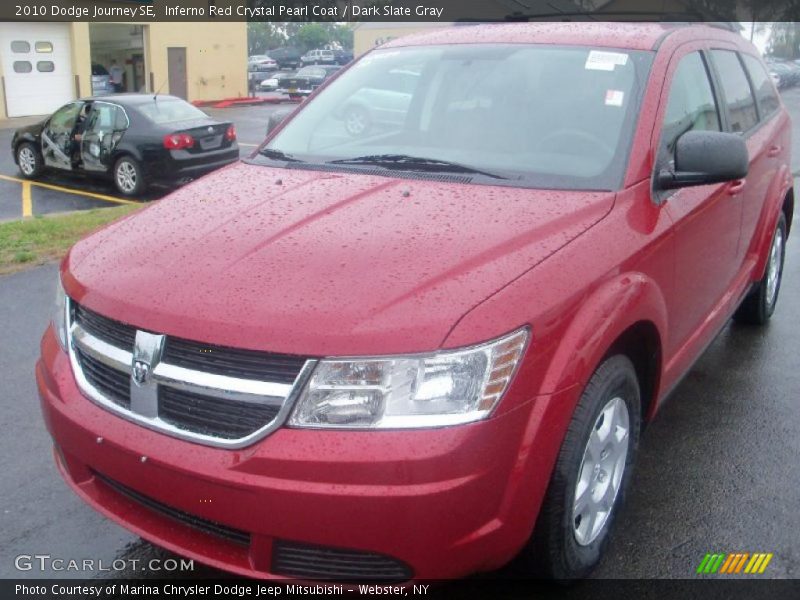 Inferno Red Crystal Pearl Coat / Dark Slate Gray 2010 Dodge Journey SE