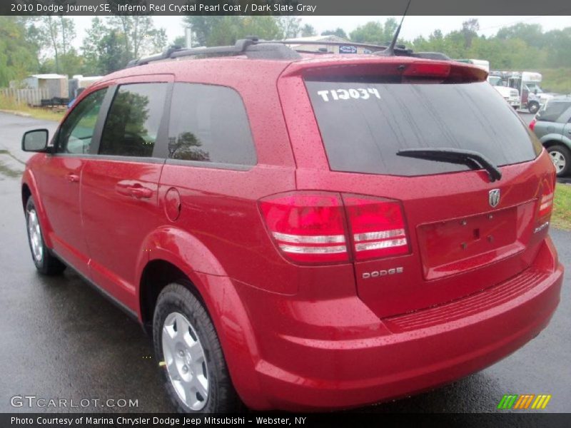 Inferno Red Crystal Pearl Coat / Dark Slate Gray 2010 Dodge Journey SE