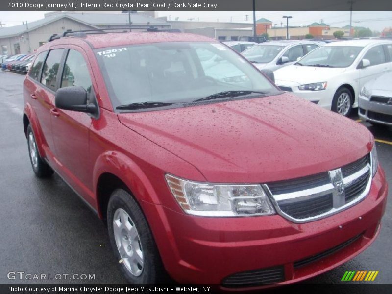 Inferno Red Crystal Pearl Coat / Dark Slate Gray 2010 Dodge Journey SE
