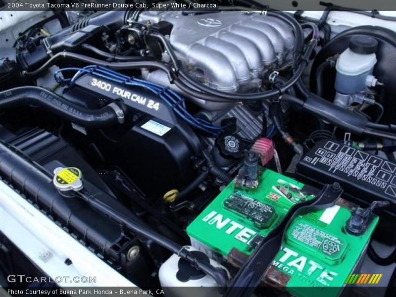 Super White / Charcoal 2004 Toyota Tacoma V6 PreRunner Double Cab