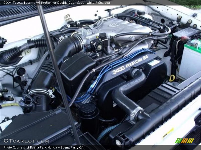 Super White / Charcoal 2004 Toyota Tacoma V6 PreRunner Double Cab