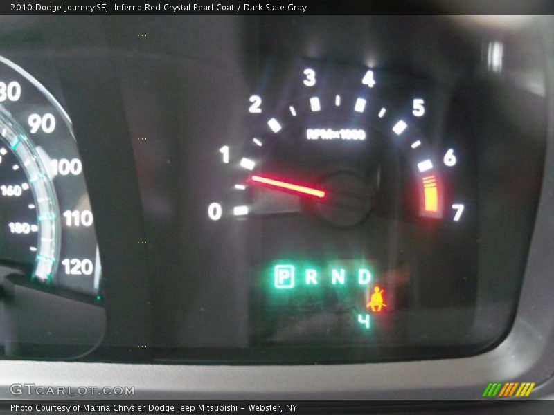 Inferno Red Crystal Pearl Coat / Dark Slate Gray 2010 Dodge Journey SE
