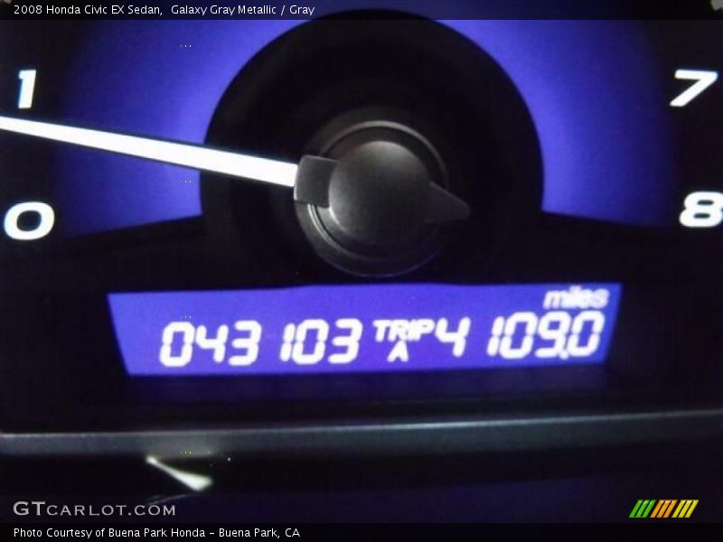 Galaxy Gray Metallic / Gray 2008 Honda Civic EX Sedan
