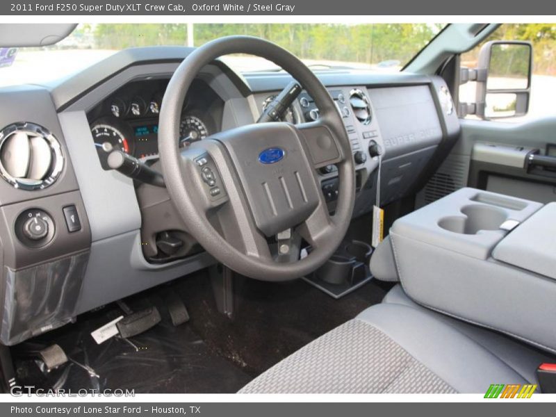Oxford White / Steel Gray 2011 Ford F250 Super Duty XLT Crew Cab