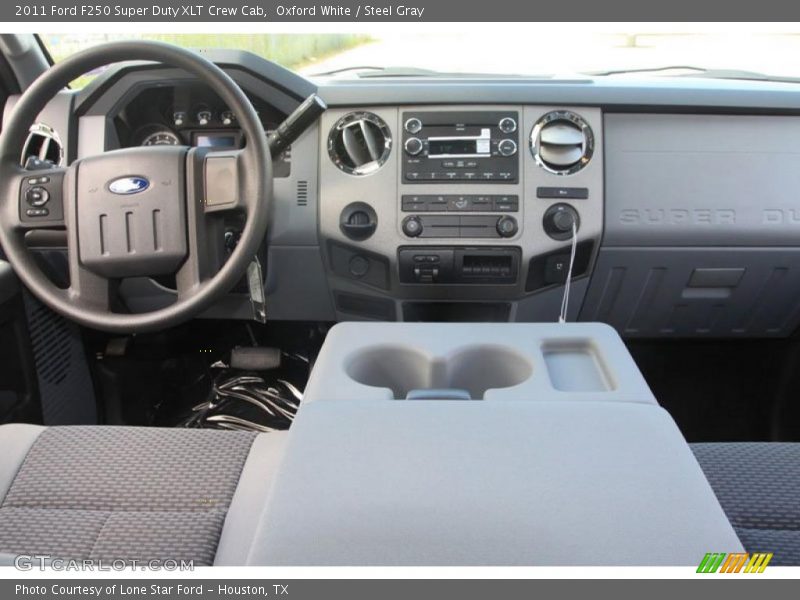 Oxford White / Steel Gray 2011 Ford F250 Super Duty XLT Crew Cab