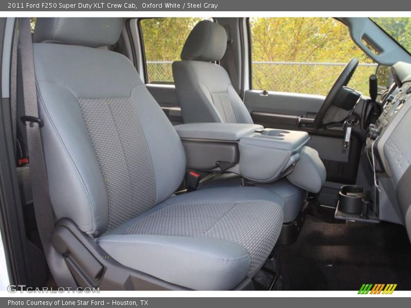 Oxford White / Steel Gray 2011 Ford F250 Super Duty XLT Crew Cab