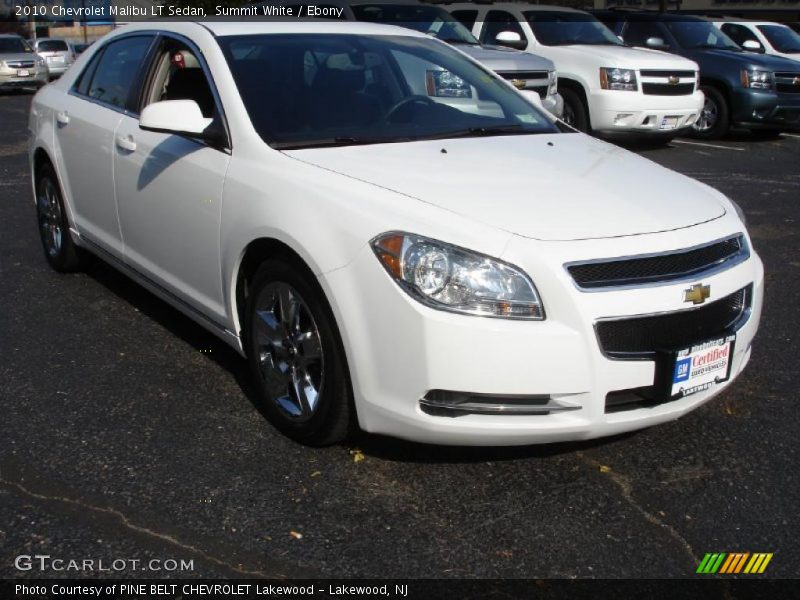 Summit White / Ebony 2010 Chevrolet Malibu LT Sedan