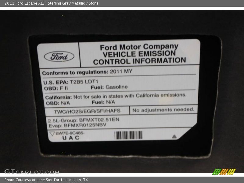 Sterling Grey Metallic / Stone 2011 Ford Escape XLS
