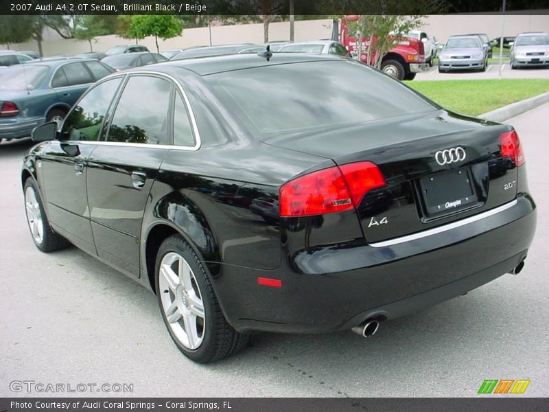 Brilliant Black / Beige 2007 Audi A4 2.0T Sedan