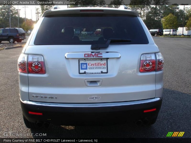 Quicksilver Metallic / Ebony 2010 GMC Acadia SLE