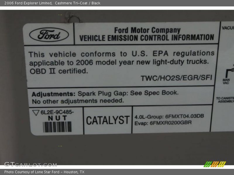 Cashmere Tri-Coat / Black 2006 Ford Explorer Limited