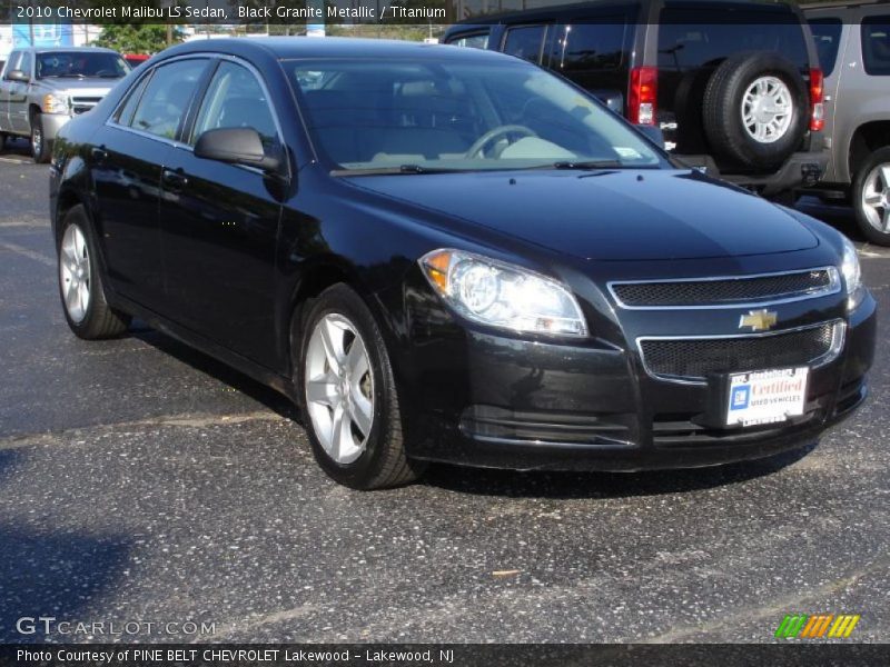 Black Granite Metallic / Titanium 2010 Chevrolet Malibu LS Sedan