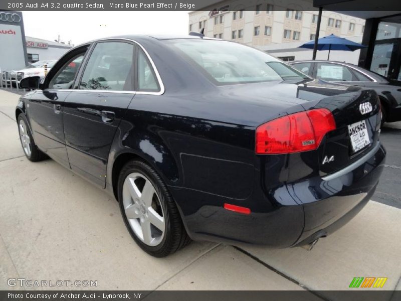 Moro Blue Pearl Effect / Beige 2005 Audi A4 3.2 quattro Sedan