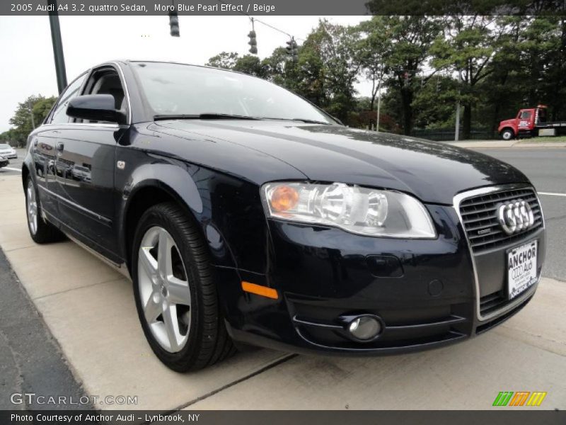 Moro Blue Pearl Effect / Beige 2005 Audi A4 3.2 quattro Sedan